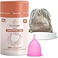 Senziwash Truecup Reusable Menstrual Cup for Women-Medium Size- Up to 10 Hours Protection | No Rashes, Leakage or Odour | Hygienic & Comfortable Period cup | 100% Medical Grade Silicone | FDA Approved (Medium)