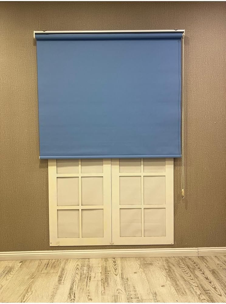 Güneşlik Düz Stor Perde İthal Mat Polyester, Koyu Mavi, 120 x 260
