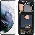 for Galaxy S21 Plus 5G Screen Replacement, 6.7in Display Repair Kits with Fingerprint Frame Tool Kit, Only for SM G996B EU International Version (Black)
