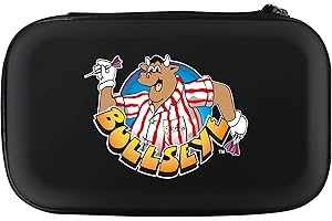 DARTS CORNER Bullseye - Custodia per freccette in EVA, progettata per 2 set di freccette e accessori in acciaio e punta morbida (W459), Nero , moderno