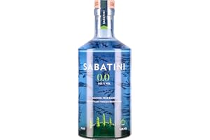 SABATINI GIN Sabatini, Distillato Analcolico 0.0, 700ml, Ideale per Gin Tonic Analcolico, Note Fresche, Citriche e Balsamiche, con Foglie di Olivo, Salvia, Timo, Lavanda, Lemon Verbena, Idea Regalo, 0.0% Vol.