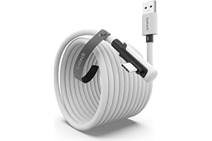 Syntech Link Cable 6m Compatible with Oculus/Meta Quest 3/Meta Quest 3S, Quest2/Pro/Pico 4/Ultra Accessories and PC/SteamVR, High Speed PC Data Transfer, USB 3.0 to USB C Cable for VR Headset