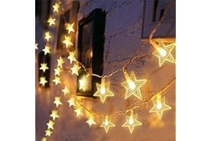 YMing Guirlande Lumineuse de Étoile, 10M 70 LED Guirlande Lumineuse Déco Rideau Lumineux, Décoration Romantique Pour la Décoration Extérieure, Maison, Jardin, Intérieure Fête Noël, Mariage Soirée
