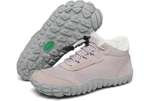 SAGUARO Botas de Nieve Niño Barefoot Zapatillas Niña Cómodas y Abrigadas Antideslizante Botas de Invierno Gr.26-36