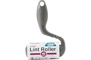 Woolite Sanitized Pro Grade 60 Sheet Large Surface Lint Roller, Pet Hair Removal, White