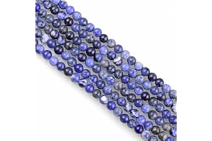 MJDCB 225 pezzi Perle di Pietra Naturale Piccola 3 mm Sodalite Blu Sodalite Blu Rotonda Sciolto Gemma Perline Distanziatore per Creazioni di Gioielli Braccialetti Collana Orecchini Accessori