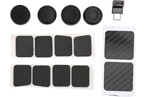 FOCKETY Zestaw ulepszeń Przycisku Wstecz dla Steam Deck, Akcesoria do Pokładów Parowych Poprawiające Chwyt Silikonowy z Adapterem USB C Pod Kątem 90 Stopni Nakładki na Kciuki Skórka