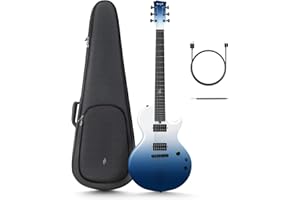 YAXUN MUSICAL Electric Guitar Nova Go Sonic Smart Electric Carbon Fiber Guitarra with 10W Wireless Speaker, Onboard Presets, Charging Cable, Adjusting Wrench, and Gig Bag, Ocean Blue