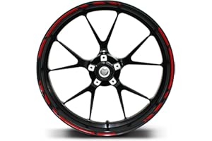 Finest Folia 12-Piece Set of Wheel Rim Stickers in Speed Design - Complete Set; Suitable for 16 to 19-Inch Motorcycle, Car and Bicycle Rims