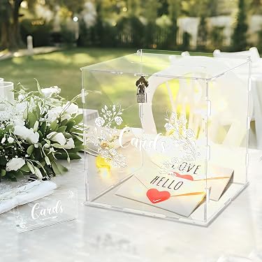 Kartenbox 20x20x20 Cm Mit Schlitz – Wiederverwendbare Geschenkbox Für Geldkarten Hochzeit Geburtstag Babyparty