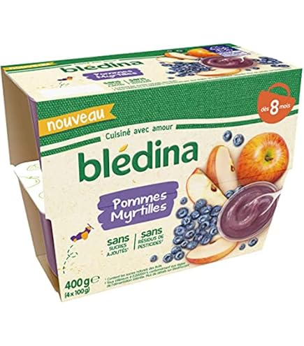 Blédina Dessert Fromage Blanc Vanille Madagascar Dès 6 Mois - Lot De 6 Packs (4x100g)