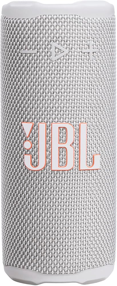 JBL Grip Bluetooth hoparlör, Beyaz, JBL Pro ses, AI Sound Boost, IP68 su geçirmez ve toz geçirmez, ambiyans aydınlatması, 14 saate kadar çalma süresi, Auracast çoklu hoparlör bağlantısı, JBL