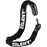ZELENY Catena Bici, Lucchetto Bici Combinazione a 5 cifre,7mm Catena Bicicletta Antifurto,90cm Lucchetto Bicicletta Antifurto