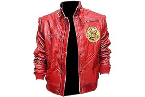 Fancyd Cobra Kai kurtka męska karate dziecięca naszywka Johnny Lawrence William Zabka motocyklowa czerwona skórzana kurtka