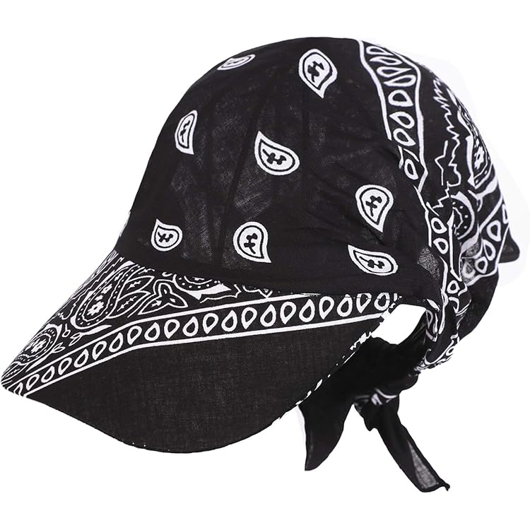 Bandana Con Visiera Per Donna - Cappello Estivo Pieghevole In Cotone Per Golf, Tennis, Ciclismo