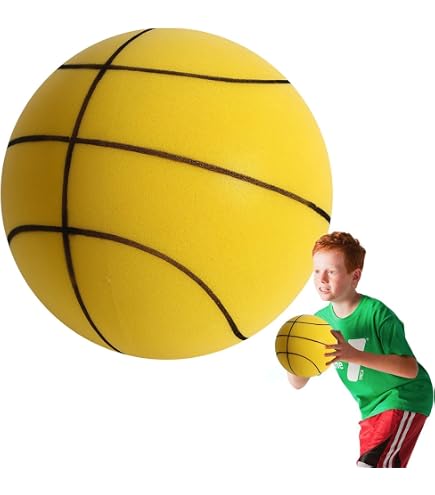 Ballon De Basket Silencieux Huitrcrio – Mousse Haute Densité, Sans Gonflage, Absorbe Le Bruit – Tailles 3, 5 Et 7 – Pour Jeu Intérieur