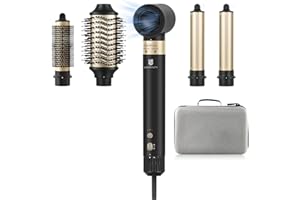 ‎WEBEAUTY webeauty 6in1 Hairstyler, 200 Millionen Negative Ionen Airstyler, Schwarz