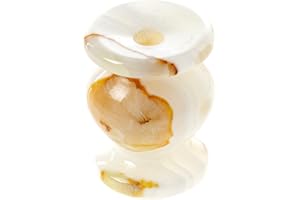 Danilovo - Portacandela in onice naturale per candele sottili, supporto per candele chiesa ortodossa, ideale per candele fino a 9 mm di diametro (altezza 5 cm)