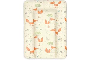Ceba Baby® Fasciatoio Materassino - Fasciatoio neonato morbido - Cuscino Fasciatoio Lavabile per bambine e bambini - certificato Öko-Tex - impermeabile - Volpe - 70x50 cm