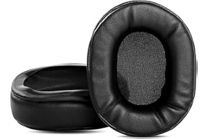 TaiZiChangQin Khan Aimo Ohrpolster Ohrpolster Ersatz kompatibel mit Roccat Khan Aimo Kopfhörern Protein-Leder