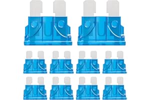 ALLECIN 50 Pezzi 15A Standard Fusibili Auto 15Amp Standard Fusibile Lamellari 15Ampere Car Fuse per Camper Camion Moto Barca