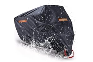 CigaMaTe Motorrad Abdeckplane Wasserdicht, Winterfest Motorradplane 190T Nylon Motorradabdeckung Motorradgarage mit Schlossöffnung und Aufbewahrungsbeutel (M)