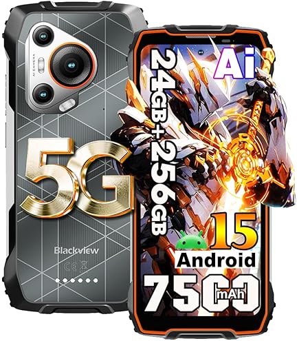 Blackview Sterke 1 Android 15 Onbreekbare Mobiele Telefoon, 18