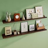 WOODAMIYA® Wooden Wall Mounting Shelves for Decorative Wall Shelf for Books, Décor, and Display - Elegant Space-Saving Design