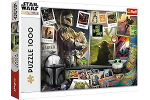 Trefl - Star Wars Mandalorian, Grog Collection - Pussel 1000 Bitar - Collage Puzzle Med Sagofigurer, DIY Jigsaw Puzzle, Kreativ Underhållning, Roligt, Klassiskt Pussel För Vuxna Och Barn Över 12 År