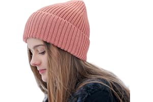 MengPa Women Beanie Hat Knit Winter Hats for Men Unisex Soft Caps Warm Cuffed Beanie