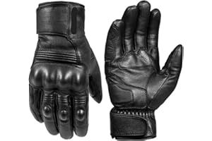 LPHFDCS Gants Moto Homologué Gants de Moto Hiver Gants en Cuir imperméables for Hommes Thermique Chaud intérieur écran Tactile Moto VTT vélo Gants d'équitation Gants Moto