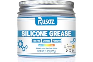 Rusoz Silicone Grease 100g Smar spożywczy dla hydraulików, wodoodporny smar silikonowy do o-ringów, gumowych uszczelek zaworów, kranów, ekspresów do kawy - smar spożywczy do mikserów stojących Kitchen