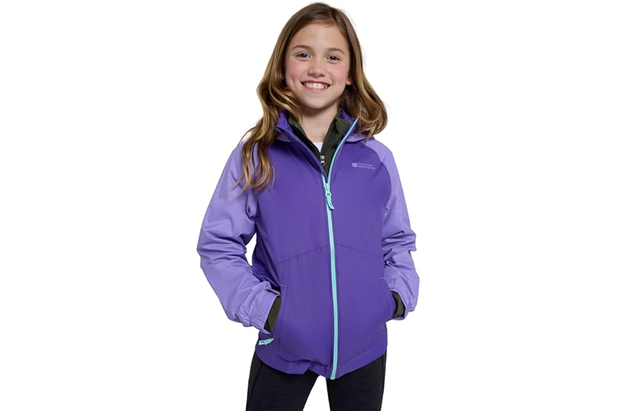 Mountain Warehouse Torrent Kids Waterproof Rain Jacket - Taped Seams Raincoat, Lightweight, Breathable, Girls & Boys - Spring Summer, Wet Weather