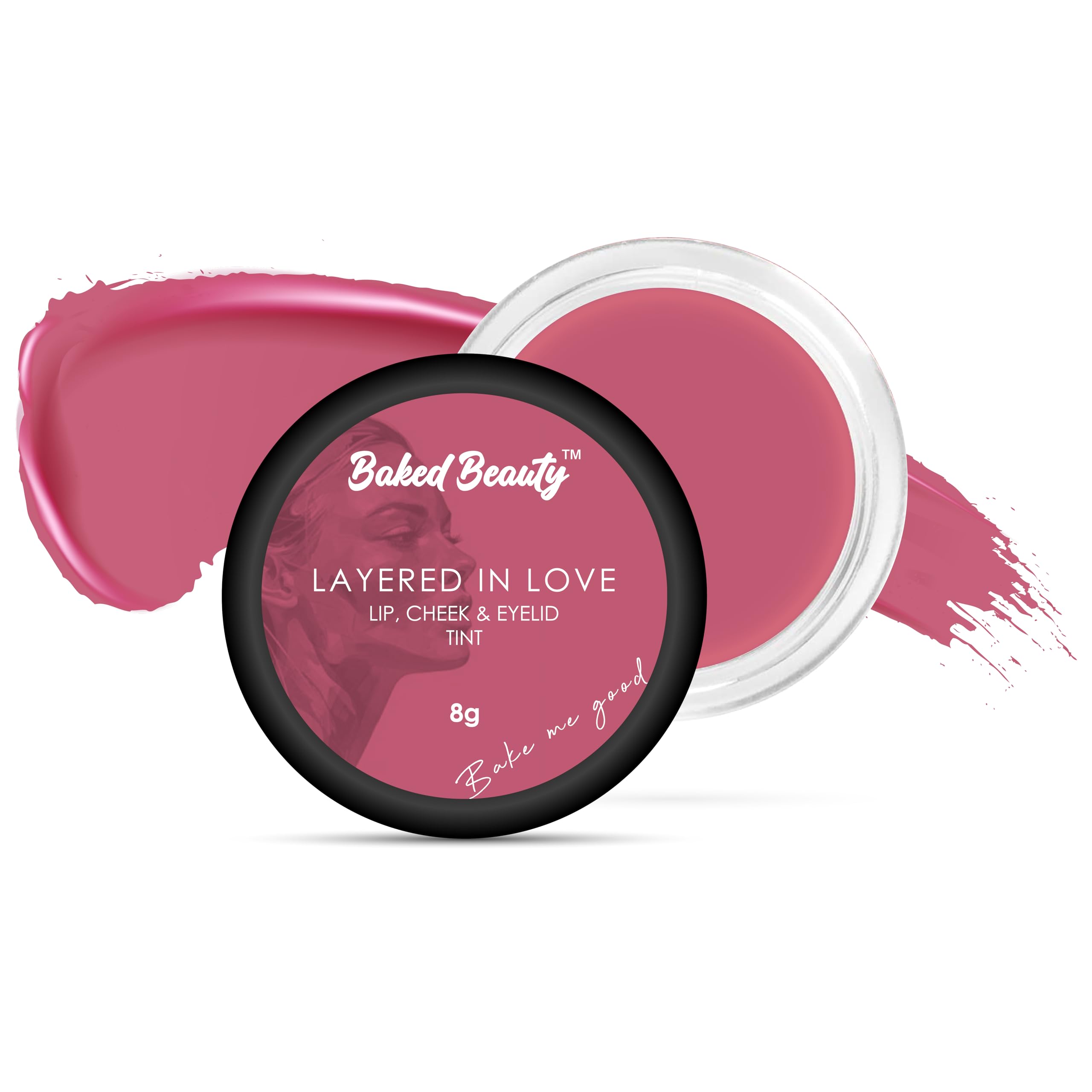 Baked Beauty Layered In Love Beetroot Lip and Cheek Tint (8g) | Eyelid Tint for Girls| With Richness of Vitamin E & Shea Butt