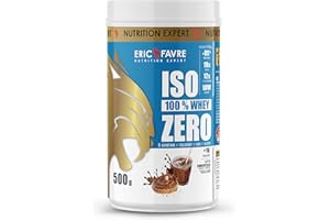 ISO WHEY ZERO 100% Pure Protéine - Pure Whey Protéine Isolate Savoureuse Pour Prise de Masse Musculaire - Assimilable Rapidement - 500g - Saveur Chocotella - Eric Favre