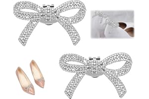 BSYFOP 2PCS Shoe Clips, Wedding Accessories,Detachable Fashionable Shoe Clips,Elegant Rhinestone Crystal Shoe Buckles For Bridal Wedding Prom Party High Heels Accessories