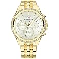 Tommy Hilfiger Analogue Multifunction Quartz Watch for Women with Gold Coloured Stainless Steel Bracelet - 1781977