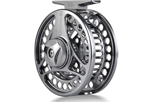 Sougayilang Mulinello da pesca a mosca ultraleggero anti-ossidazione, corpo in lega di alluminio lavorato a CNC e bobine di pesca a mosca dimensioni 5/6,7/8