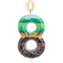 Pixel-Geburtstagskerze – Bastelnummer 0, Ca. 7,4 X 3,3 Cm, Für Kuchen-Deko & Pixel-Partys