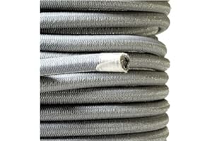 KALEMBAL Sandow élastique Gris Professionnel 9mm (Rouleau de 20 mètres) - Anti-UV - Très résistant