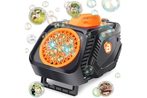 SEVECLOTREE Machine à Bulles pour Enfants,Soufflante à Bulles LED Automatique Portable 20000 Bulles par Minute,Jeux De Jardin,Jouet à Bulles Mariage Anniversaire Fête De Noël…