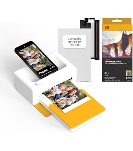 KODAK Pack Imprimante Photo Printer PM220 Et Cartouche MSC30 - Photos 5.4 * 8.6 Cm, WIFI
