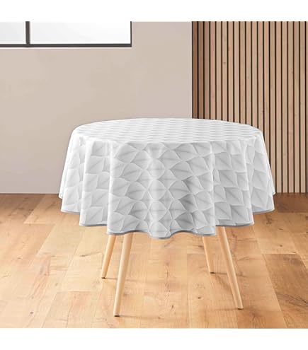 Le Jacquard Français- Nappe Poésie d'hiver Coton couleur Bleu Arctique