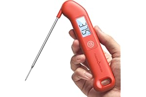 ThermoMaven Meat Thermometer Digital - 1s Instant Read, ±0.3℃ Precise NIST Certified, Food Cooking Thermometer, IP65 Waterproof Magnetic Store, Large Bright Display for Home Kitchen BBQ Grill Oven
