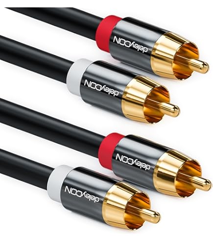 Câble Audio Jack 3,5 Mm Mâle Vers 2 RCA Mâle - Longueur 1,2 M, Blindé, Pour Connecter Smartphone à Ampli Hi-Fi Ou Home Cinéma