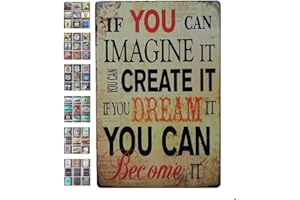 Ducomi Quadri Vintage Targhe Metallo Decorative Cucina e Casa - Targa con Stampe Americane Decorazione Muro Parete - Quadro Metallico Appendere - Poster Accessori Arredo Soggiorno (Quotes 30063)