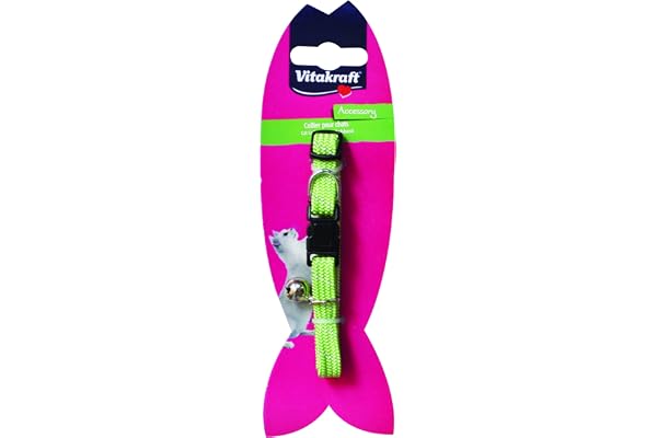 Vitakraft - Collier réfléchissant avec Clochette pour Chat Adulte - Couleur aléatoire