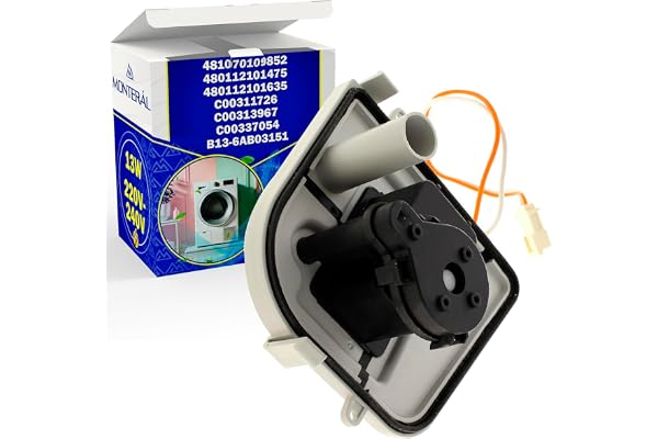 Kondensatpump för torktumlare 13 W 220V-240V 481070109852 C00311726 | för Whirlpool B13-6AB03151 för Hanyu - 10 års garanti - MONTERAL
