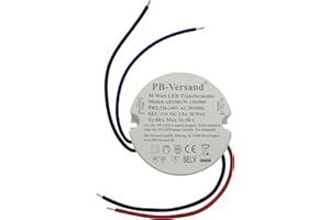 PB-Versand Transformador LED de 30 W, 12 V CC, redondo, fuente de alimentación y balasto