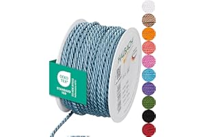 Halbach Seidenbänder Premium Kordel (dunkelblau) | Breite 4mm Länge 25m | Made in Germany & Öko-Tex Zertifiziert | glänzende Satinkordel aus Acetat